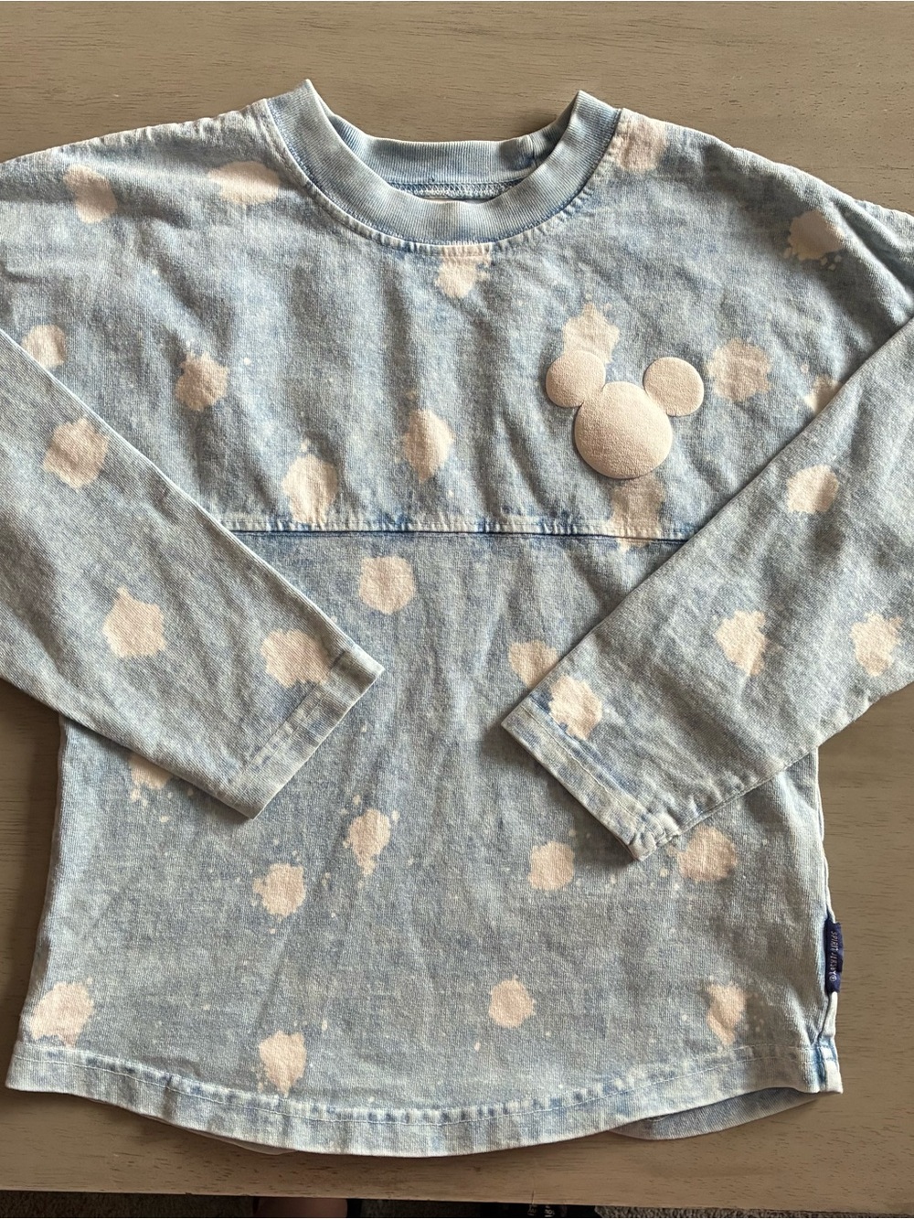 Kids Disney Spirit Jersey Light Blue Acid Wash Long-Sleeve Top